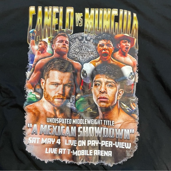 Canelo Vs Mungia Fight T SHIRT BLACK T Mobile Arena Size 2XL SAT May 4 Tee Men’s - Picture 1 of 7